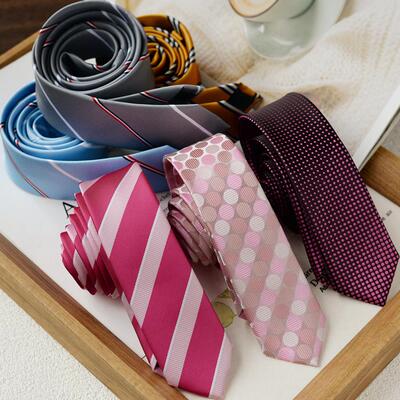 时尚休闲窄版领带条纹高级感手打