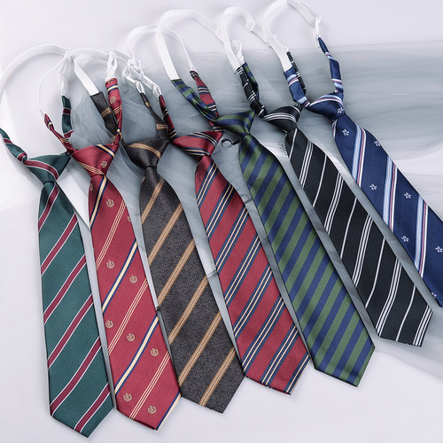 提花涤纶免打衬衫配饰jk/dk领带