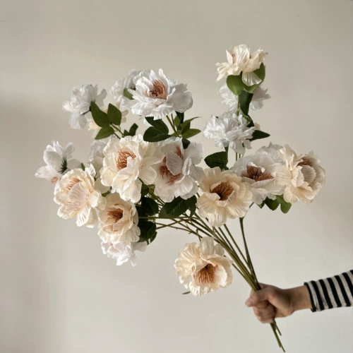 Три -голодные цветочные цветы Gardenia Иностранное пиони -симуляция цветок свадебный цветок xin xuelian свадебный зал декоративная дорога