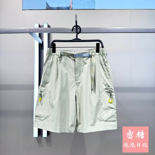 太平鸟男装夏季机能工装短裤