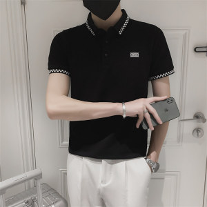 夏季男士休闲商务短袖Polo衫时尚百搭翻领修身T恤C203-8807-P58图片