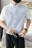 精神小伙夏季男士polo衫翻领短袖t恤潮牌个性上衣男C203-8852-P58，男装T恤，电商C208