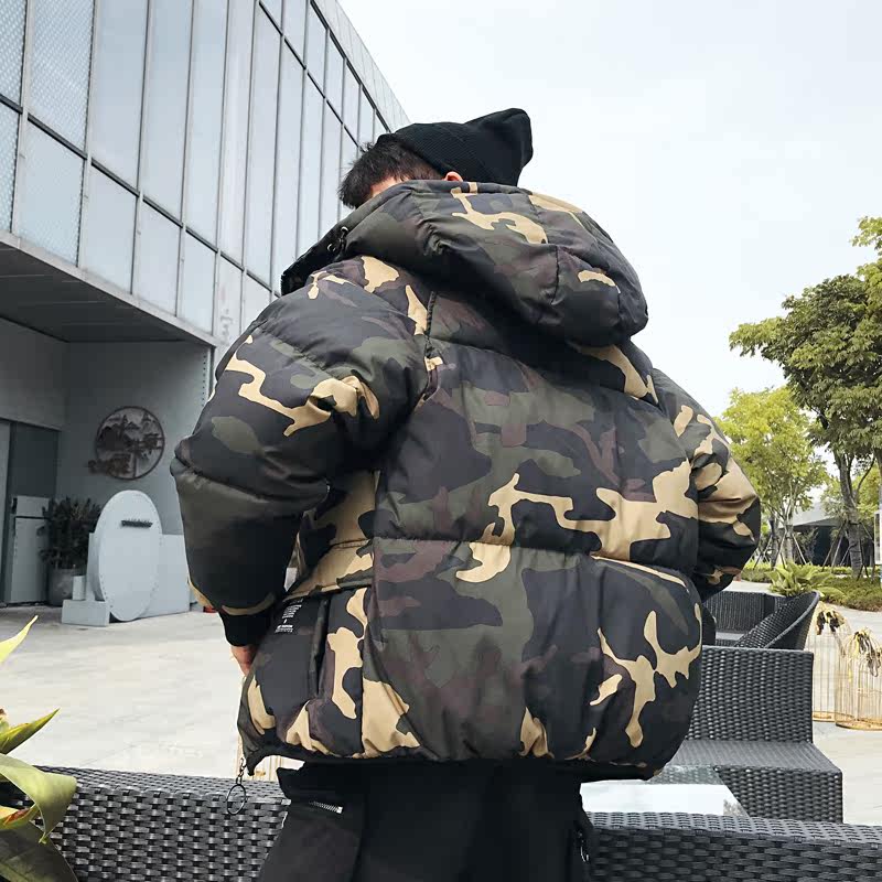 棉衣男潮牌迷彩冬装羽绒棉加厚外套男面包服棉袄055P160188,男装棉衣,电商C208