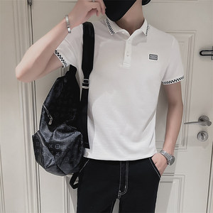 夏季男士休闲商务短袖Polo衫时尚百搭翻领修身T恤C203-8807-P58图片