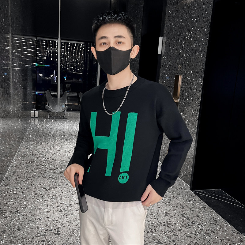 社会小伙修身型长袖套头针织衫秋冬季男士圆领毛衣C203-8841-P68,男装针织衫/毛衣,电商C208