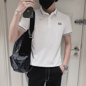 夏季男士休闲商务短袖Polo衫时尚百搭翻领修身T恤C203-8807-P58图片