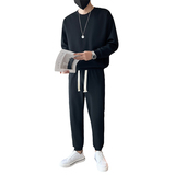精神小伙秋冬季青年男士纯色休闲套装卫衣卫裤两件套C203-6723P88，男装休闲裤，电商C208