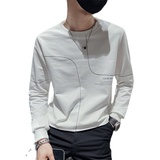 社会小伙春秋季男士圆领套头卫衣青年长袖上衣C203-5212-P58控78，男装卫衣，电商C208