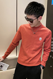 青年小伙冬季男生长袖套头针织衫潮牌刺绣打底毛衣C203-5293-P58，男装T恤，电商C208