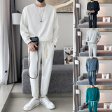 精神小伙秋冬季青年男士纯色休闲套装卫衣卫裤两件套C203-6723P88，男装休闲裤，电商C208