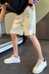 2025夏季新款男士潮牌印花五分裤运动卫裤直筒短裤C208-6749特P38图片