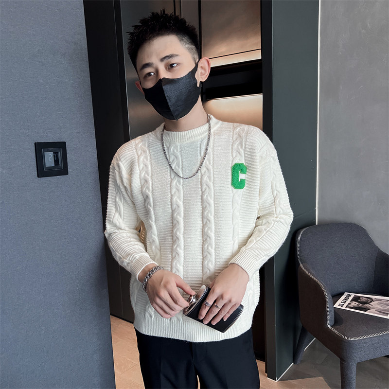 社会小伙秋冬季男士针织衫圆领套头线衣加厚保暖毛衣C203-8840P68,男装针织衫/毛衣,电商C208