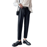 2025夏季新款男士轻奢风高品质薄款休闲裤冰丝西裤男C203-6710P58，男装西裤，电商C208