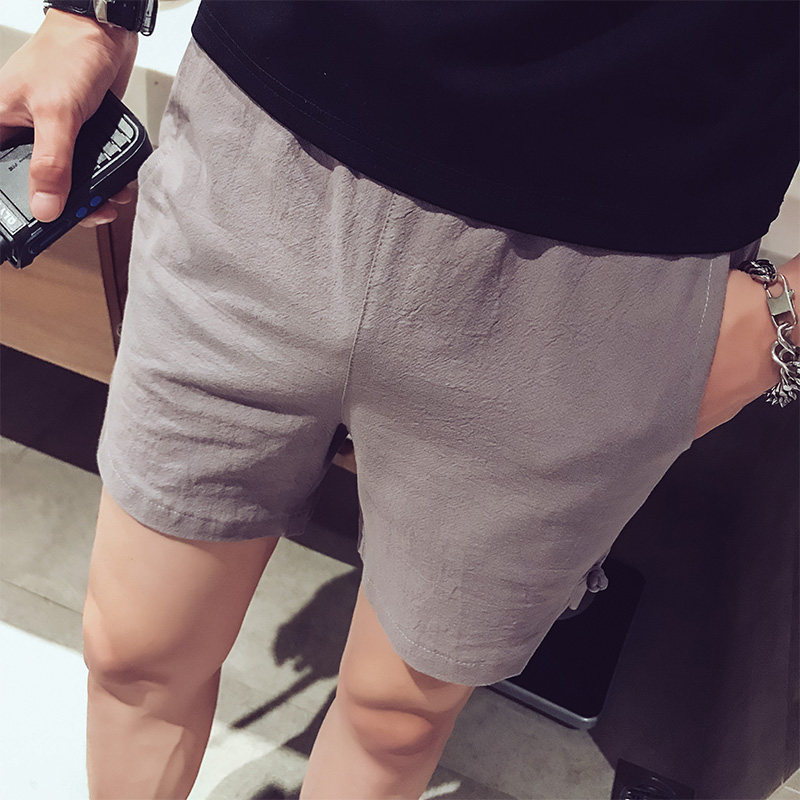 社会小伙夏季男士修身棉麻短裤时尚潮流休闲五分裤C203-6070特P20,男装牛仔裤,电商C208