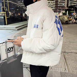 社会小伙软糯加绒宽松休闲男士棉衣印花拉链外套男C203-1058-P118，男装棉衣，电商C208