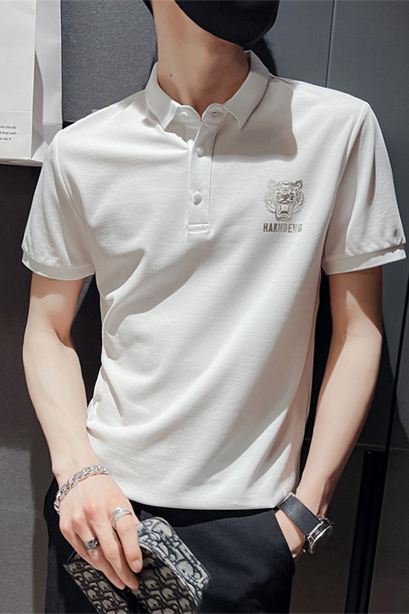 2026夏季男士新款短袖翻领Polo衫休闲百搭个性T恤男C203-8803-P58,男装T恤,电商C208