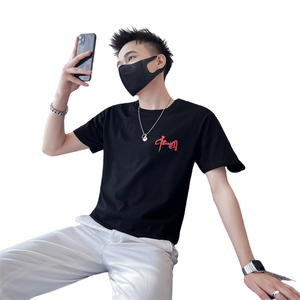 精神小伙短袖圆领T恤2025夏季新款印花男士体恤C203-8831-P38图片