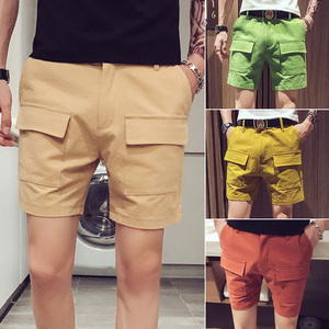 精神小伙夏季男士工装裤时尚休闲青年直筒短裤男C203-604-P38控58