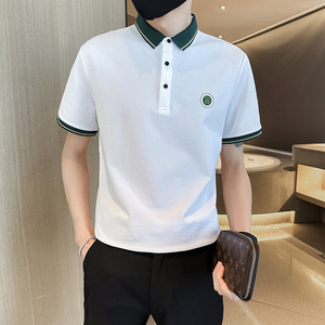 夏季青年男生新款短袖Polo衫帅气百搭半袖体恤男C208-8875-特P48图片