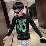 2021青年男士潮牌修身印花卫衣秋季新款圆领休闲外套5065-P45控68，女装短外套，电商C208