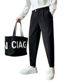 社会小伙冬季男士休闲裤直筒潮流百搭呢子西裤C203-6726-P68控98，男装西裤，电商C208