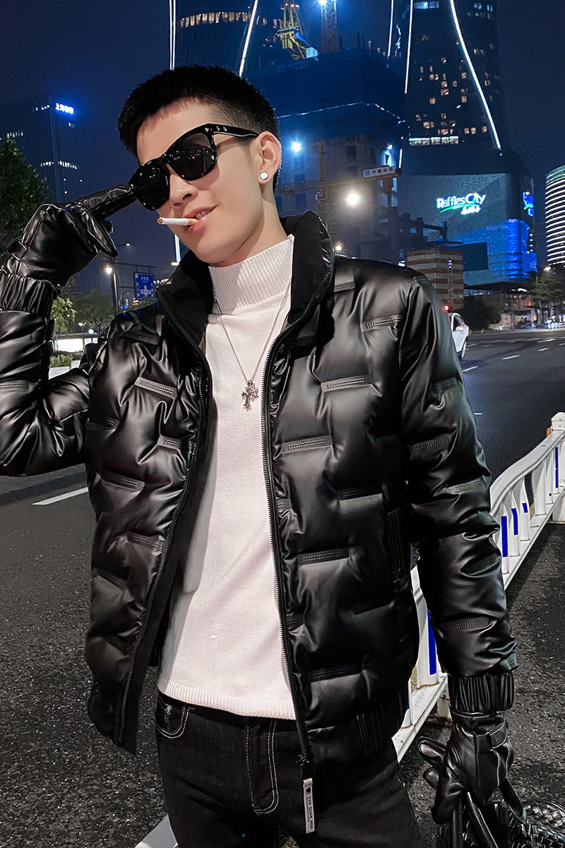 社会小伙冬季潮流短款羽绒服轻薄男士立领外套C203-5122P160控228,男装羽绒服,电商C208