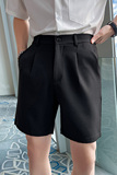 社会小伙男生直筒短裤夏季休闲通勤高腰纯色休闲裤C203-6690-P58，男装牛仔裤，电商C208