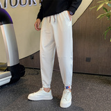 社会小伙青春流行免烫修身长裤中腰微弹春秋季男生卫裤C203-6703，男装休闲裤，电商C208
