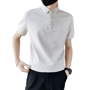 社会小伙夏季男士翻领polo衫短袖t恤纯色半袖体恤C208-8878-特P45图片