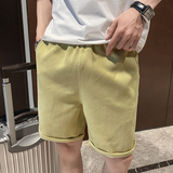 精神小伙夏季男士纯色直筒短裤时尚休闲潮牌沙滩裤C203-6003-P35，男装牛仔裤，电商C208