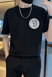 社会小伙夏季短袖印花t恤男潮流圆领半袖男装体恤C208-8880-特P38，男装T恤，电商C208