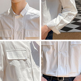 2025春秋季男士工装衬衣轻奢风抖音直播高品质尖领衬衫C203-1069，男装衬衫，电商C208