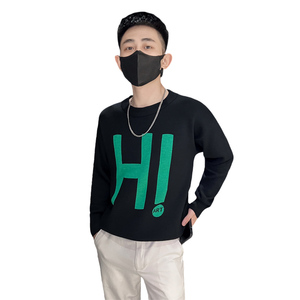 社会小伙修身型长袖套头针织衫秋冬季男士圆领毛衣C203-8841-P68图片