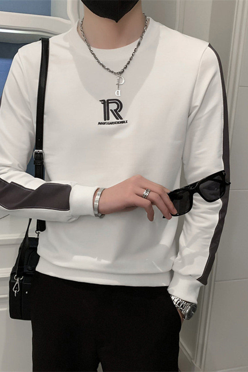 精神小伙春秋季男士圆领套头卫衣字母刺绣休闲上衣C203-5205-P58,男装卫衣,电商C208