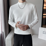 2025秋冬季男士新款纯色卫衣韩版修身百搭长袖打底衫C203-8833P48，男装T恤，电商C208