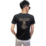社会小伙夏季男士潮牌圆领短袖T恤衫刺绣修身打底衫C203-5233-P38，男装T恤，电商C208