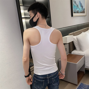 社会小伙夏季男生无袖背心圆领休闲纯色针织T恤男C203-5271-特P18，男装背心/马甲，电商C208