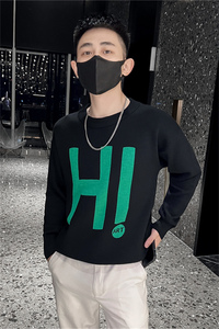 社会小伙修身型长袖套头针织衫秋冬季男士圆领毛衣C203-8841-P68图片