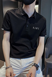 社会小伙夏季短袖印花T恤男时尚流行翻领修身Polo衫C203-8802-P58，男装T恤，电商C208