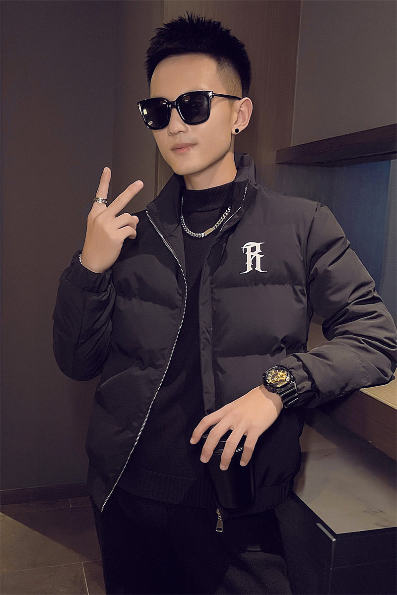 秋冬季男士棉服外套修身短款男款加厚精神小伙棉袄潮1079P118,男装棉衣,电商C208
