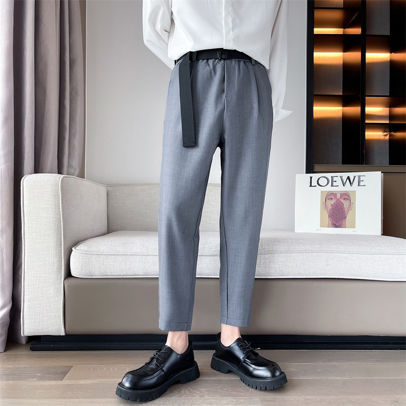 抖音直播高品质男士直筒休闲小西裤夏季薄款冰丝裤C203-6705-P58，男装西裤，电商C208