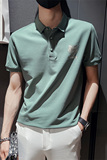 2026夏季男士新款短袖翻领Polo衫老虎印花套头T恤男C203-8803-P58，男装T恤，电商C208