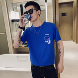 社会小伙夏季男士圆领宽松T恤卡通印花短袖打底衫C203-22035-P38，男装T恤，电商C208