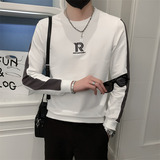 社会小伙春秋季男士圆领套头卫衣字母刺绣休闲上衣C203-5205-P58，男装卫衣，电商C208