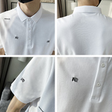 精神小伙夏季男士polo衫翻领短袖t恤潮牌个性上衣男C203-8852-P58，男装T恤，电商C208
