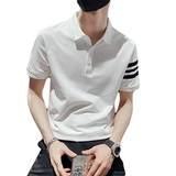 2026夏季青年男士修身翻领短袖T恤青年休闲Polo衫C203-8805-P58，男装T恤，电商C208