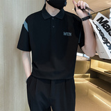 青年男生夏季新款拼色短袖t恤帅气百搭2023翻领Polo衫C203-8862，男装T恤，电商C208