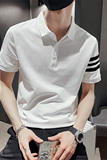 社会小伙夏季男士翻领纯色短袖T恤青年休闲Polo衫C203-8805-P58，男装T恤，电商C208