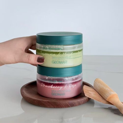 Geomar吉儿玛海盐身体磨砂膏草莓茉莉果香花香全身清洁磨砂膏