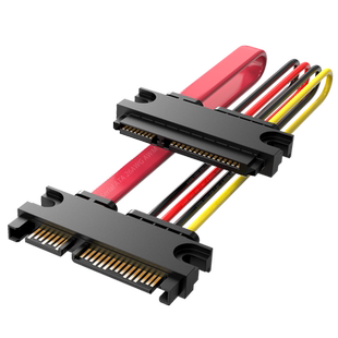 B-LIAK SATA延长线7+15SATA数据线+电源线公对母硬盘延长线50CM